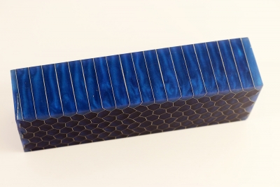 Knife Blank Aluminum Honeycomb blue