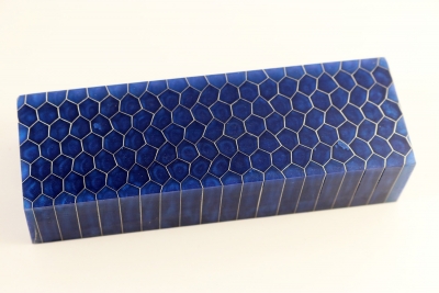 Knife Blank Aluminum Honeycomb blue