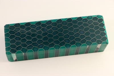 Knife Blank Aluminum Honeycomb bluegreen