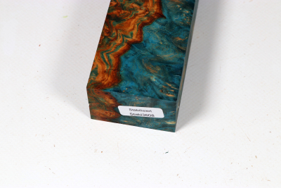 Messergriffblock Amboina Maser blau stabilisiert XL - Stabi3609
