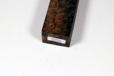 Knife Blank Amboyna Burl black stabilized - Stabi3613