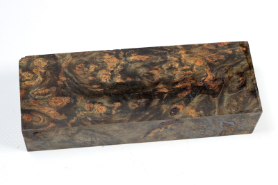 Messergriffblock Amboina Maser schwarz stabilisiert - Stabi3905