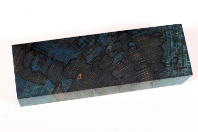 Messergriffblock Buche gestockt blau stabilisiert XCut - Stabi3323