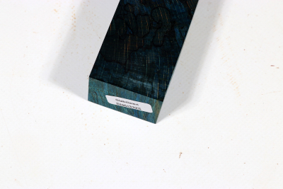 Knife Blank Beech spalted blue stabilized XCut - Stabi3325