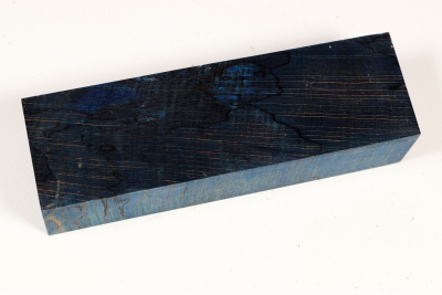 Knife Blank Beech spalted blue stabilized XCut - Stabi3779