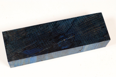 Knife Blank Beech spalted blue stabilized XCut - Stabi3779