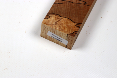 Knife Blank Beech spalted stabilized XCut - Stabi3867