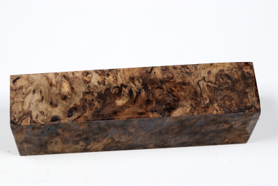 Knife Blank Ebony Burl stabilized - Stabi3862