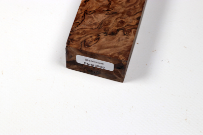 Knife Blank Ebony Burl stabilized - Stabi3869