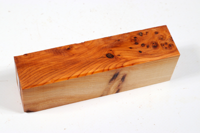 Knife Block Yew Burl - Eib1295