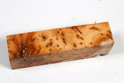 Knife Block Yew Burl - Eib1834