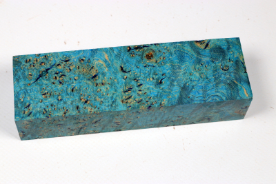Messergriffblock Esche Maser blau stabilisiert - Stabi3550 Messergriffblock Esche Maser blau stabilisiert - Stabi3550