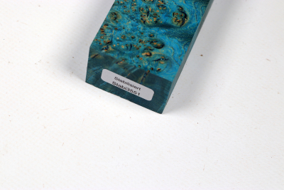 Knife Blank Ash Burl blue stabilized - Stabi3551