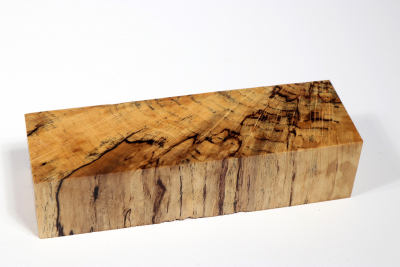 Knife Blank Hornbeam X-Cut spalted stabilized - Stabi2721