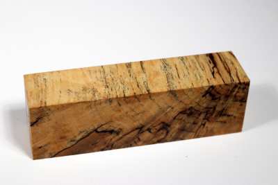 Knife Blank Hornbeam X-Cut spalted stabilized - Stabi2721