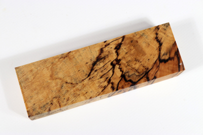 Knife Blank Hornbeam X-Cut spalted stabilized - Stabi2837