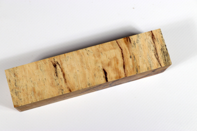 Knife Blank Hornbeam X-Cut spalted stabilized - Stabi2837