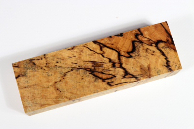 Knife Blank Hornbeam X-Cut spalted stabilized - Stabi2837