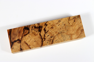 Knife Blank Hornbeam X-Cut spalted stabilized - Stabi2843