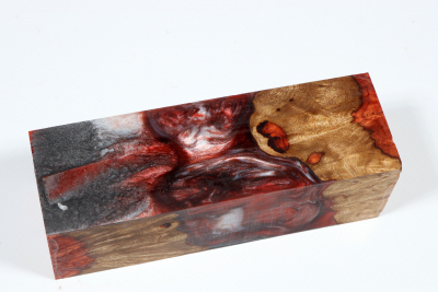 Messergriffblock HybridWood Amboina Maser stabilisiert - HybrWo3566