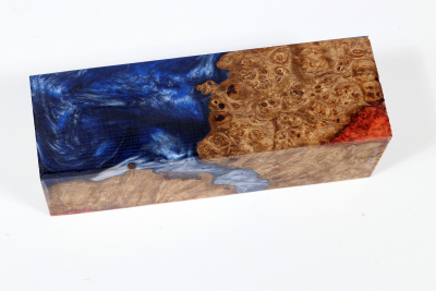 Messergriffblock HybridWood Amboina Maser stabilisiert - HybrWo3671