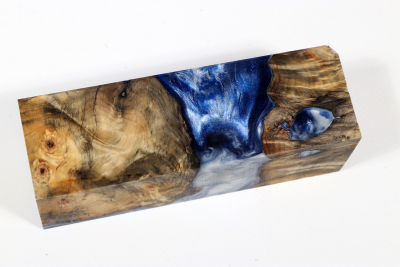 Messergriffblock HybridWood Buckeye Burl stabilisiert - HybrWo3673