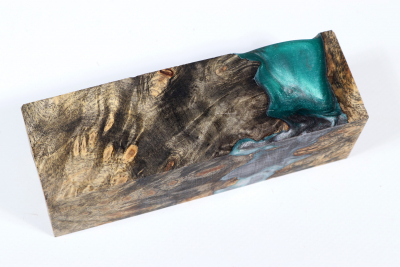 Messergriffblock HybridWood Buckeye Burl stabilisiert - HybrWo3674