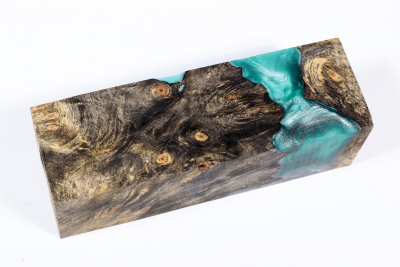 Messergriffblock HybridWood Buckeye Burl stabilisiert - HybrWo3674