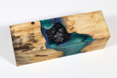 Messergriffblock HybridWood Buckeye Burl stabilisiert - HybrWo3675