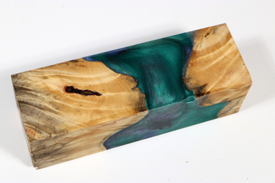 Messergriffblock HybridWood Buckeye Burl stabilisiert - HybrWo3675