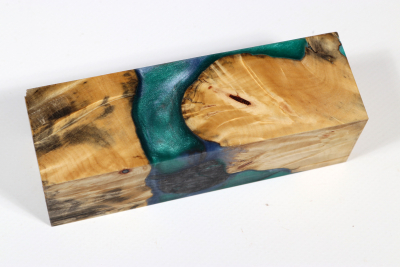 Messergriffblock HybridWood Buckeye Burl stabilisiert - HybrWo3675