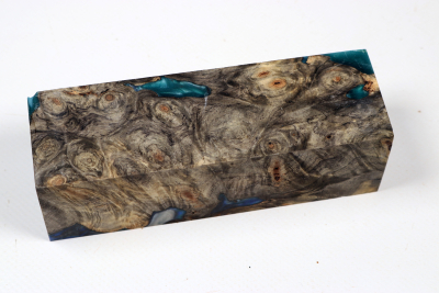 Knife Blank HybridWood Buckeye Burl stabilized - HybrWo4101