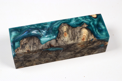 Knife Blank HybridWood Buckeye Burl stabilized - HybrWo4101