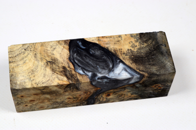 Messergriffblock HybridWood Buckeye Burl stabilisiert - HybrWo4107