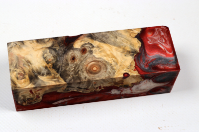 Messergriffblock HybridWood Buckeye Burl stabilisiert - HybrWo4108