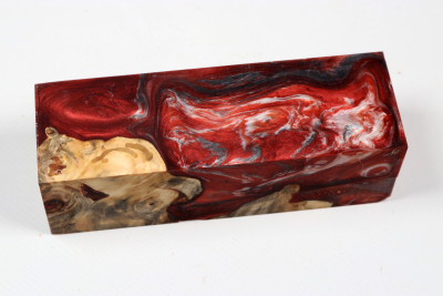 Messergriffblock HybridWood Buckeye Burl stabilisiert - HybrWo4108