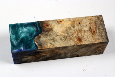 Messergriffblock HybridWood Buckeye Burl stabilisiert - HybrWo4119