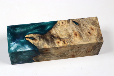 Messergriffblock HybridWood Buckeye Burl stabilisiert - HybrWo4119