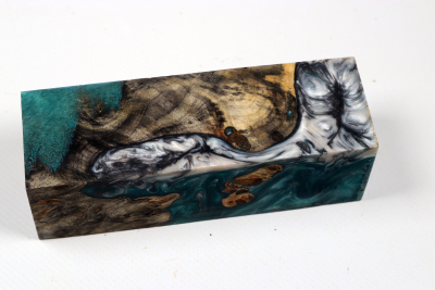 Messergriffblock HybridWood Buckeye Burl stabilisiert - HybrWo4123