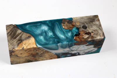 Messergriffblock HybridWood Buckeye Burl stabilisiert - HybrWo4126