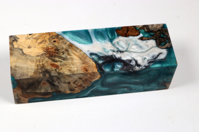 Messergriffblock HybridWood Buckeye Burl stabilisiert - HybrWo4126