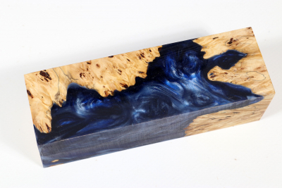 Messergriffblock HybridWood Rosskastanie Maser stabilisiert - HybrWo3665