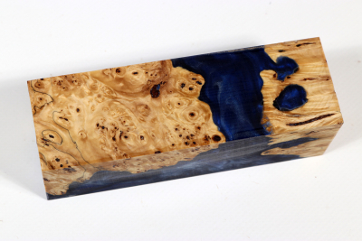 Messergriffblock HybridWood Rosskastanie Maser stabilisiert - HybrWo3665