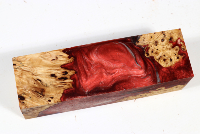Messergriffblock HybridWood Rosskastanie Maser stabilisiert - HybrWo3771