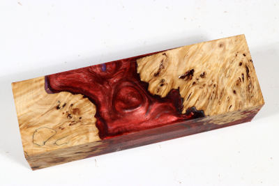 Messergriffblock HybridWood Rosskastanie Maser stabilisiert - HybrWo3771