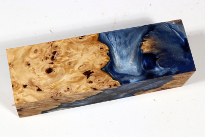 Messergriffblock HybridWood Rosskastanie Maser stabilisiert - HybrWo3776