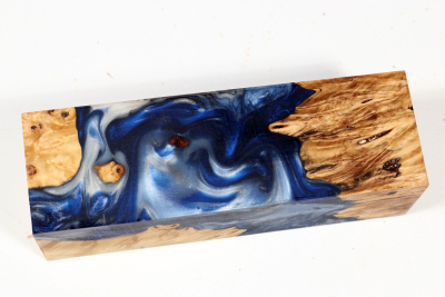 Messergriffblock HybridWood Rosskastanie Maser stabilisiert - HybrWo3776