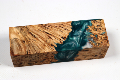 Knife Blank HybridWood Horse Chestnut Burl stabilized - HybrWo4194