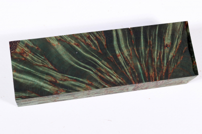 Knife Blank Karelian Masurbirch X-Cut green stabilized - Stabi3327