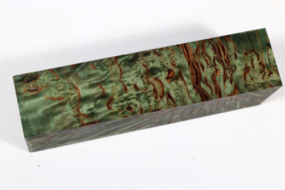 Knife Blank Karelian Masurbirch X-Cut green stabilized - Stabi3327